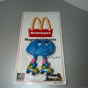 McDonald's Rare Blue Fry Kids Magnet with Colorful Roller Skates 1997